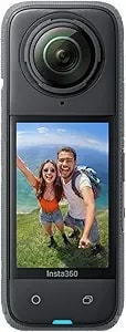 insta360 x4 Standard Bundle - Waterproof 8k 360 Action Camera, 4k Wide-Angle Video, Invisible Selfie Stick Effect, Removable Lens Guards, 135 Min Battery Life, Ai Editing, Stabilization