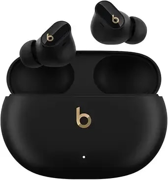 Beats Studio Buds + - True Wireless Noise Cancelling Earbuds, Enhanced Apple & Android Compatibility, Built-In Microphone, Sweat Resistant Bluetooth Headphones, Spatial Audio - Black/Gold