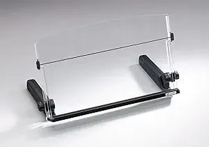 3m Adjustable Document Copy Holder, In-Line With Monitor Minimizing Head And Neck Movement, 300 Sheet Capacity Holds Sheets To Books, Elastic Line Guide Keeps Pages Open, 18" Wide, Black (dh640)