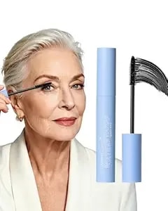 Mascara For Older Women 60 Plus,Black Mascara Volume Length Curling With Thinning Lashes,Waterproof & Long Lasting No Clumping,Hypoallergenic Formula For Sensitive Eyes,Mother'S Day Present