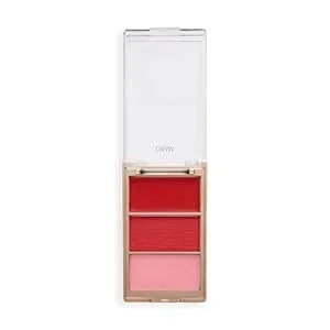 Revolution, Blush Icon Palette, Cream, Matte, & Shimmer Bronzer Trio, Hyaluronic Acid Infused, High Pigment, Vegan & Cruelty-Free, Rebellious Red, 0.09 Oz