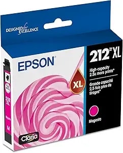 Epson 212 Claria Ink High Capacity Magenta Cartridge (t212xl320-S) Works With Workforce Wf-2830, 2850 And Expression Xp-4100, 4105