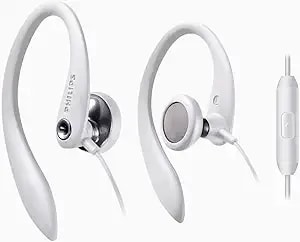 Philips Over The Ear Sport Earbuds With Mic, Earphones For Sports, Running And Gym
