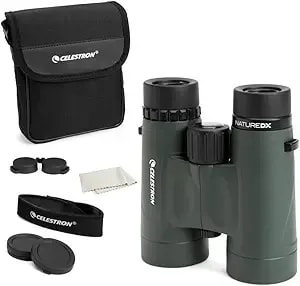 Celestron - Nature Dx 10x42 Binoculars – Ideal For Birding And Outdoors – 42mm Objective Lenses – 5.8° Field Of View – Bak-4 Prisms – Fully Multi-Coated – Waterproof And Fogproof