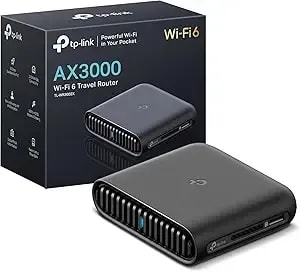 Tp-Link Roam 6 ax3000 Dual-Band Wi-Fi 6 Travel Router – Multi-Gig Portable, Openvpn, Wireguard, Public Network Sharing, Hotel/Cruise Approved, Phone Tethering, Usb 3.0, Multi-Mode - Tl-wr3002x