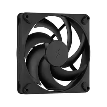 Fractal Design Momentum 14 - Silent Pc Case Fan - 140 Mm - Liquid Crystal Polymer Lcp Blades - Fdb Fluid Dynamic Bearing - Pwm Control - Cooling Performance - Powerful Airflow – Black