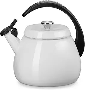 Le Creuset Enamel On Steel Cloche Kettle, 2.2 Qt., White