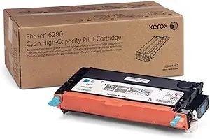 Xerox Phaser 6280 Cyan High Capacity Toner Cartridge (5,900 Pages) - 106r01392