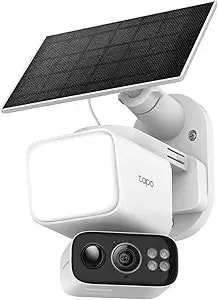 Tapo 2k Outdoor Pan/Tilt Wireless Floodlight Security Camera - Battery Power With Solar, 360º Ai Motion Tracking, Person/Vehicle Detection, Subscription-Free Local Storage Or Optional Cloud, c615f Kit