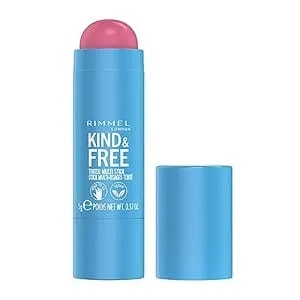 Rimmel London Kind & Free, 003 Pink Heat, Multi-Stick, For Cheeks And Lips, Hydrating, Buildable Color, Vegan Formula, Clean Formula, 0.18oz
