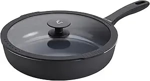 Henckels X Emeril Lagasse Nola 11-Inch Nonstick Saute Pan With Lid, Pfas-Free Aluminum Cookware, Made In Italy, Oven Safe Ceramic Nonstick Fry Pan
