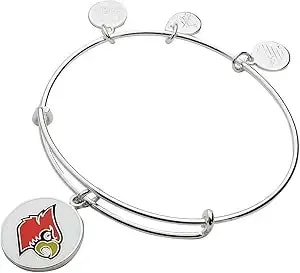 Alex And Ani Collaborations Expandable Bangle For Women, Collegiate Charms, Shiny Finish, 2 To 3.5 In