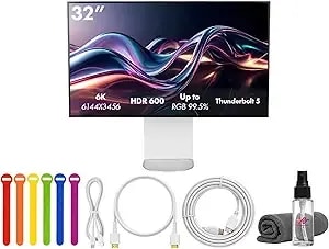 Lg Ultrafine Evo 32u990a-S 32" 6k (6144×3456) Nano Ips Black Professional Monitor - 60hz, Displayhdr 600, Thunderbolt 5, Hdmi 2.1, Displayport 2.1, Usb-C, Built-In Speakers & Adjustable Stand - Bundle