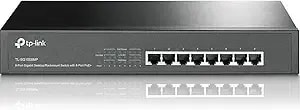 Tp-Link 8 Port Gigabit Poe Switch - 8 Poe+ Ports @126w - Plug & Play - Limited Lifetime Protection - Desktop/ Rackmount - Prioritized Power Supply - Sturdy Metal - Shielded Ports (Tl-sg1008mp)