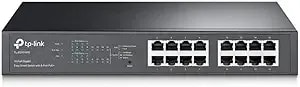 Tp-Link Tl-sg1016pe - 16 Port Gigabit Poe Switch - Easy Smart Managed - 8 Poe+ Ports @150w - Plug & Play - Sturdy Metal W/ Shielded Ports - Qos, Vlan, Igmp & Lag, Free Expert Help