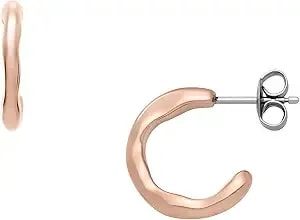 Skagen Women'S Moderne Stak Stainless Steel Hoop Earrings