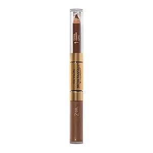 Revlon Eyebrow Gel & Pencil, Colorstay Brow Fantasy 2-In-1 Eye Makeup, Longwearing With Precision Tip, 105 Brunette, 0.04 Oz