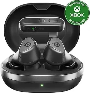 Steelseries Arctis Gamebuds For Xbox/Pc/ps5/Switch/Mobile — Quick-Switch 2.4ghz+Bluetooth 5.3 — Active Noise Cancelling — Mobile App — Water Resistant ip55 — 40h Battery With Qi Charging Case - Black