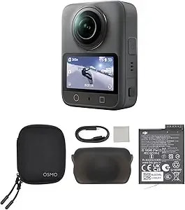 Dji Osmo 360 Camera Standard Combo, Waterproof 360° Action Camera With 1-Inch 360° Imaging, Native 8k 360° Video, 105gb Built-In Storage, 120mp 360° Photo, 100-Min 8k Recording, 360 Action Camera