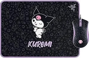 Razer Deathadder Essential Gaming Mouse And Goliathus Soft Gaming Mouse Mat Bundle: Kuromi Edition