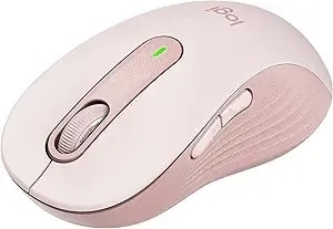 Logitech Signature m650 Wireless Mouse - For Small To Medium Sized Hands, 2-Year Battery, Silent Clicks, Customizable Side Buttons, Bluetooth, For Pc/Mac/Multi-Device/Chromebook - Rose