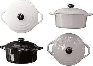 Creative Co-Op Mini Bakers With Lids (Set Of 4 Colors)