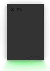 Seagate Game Drive For Xbox 2 Tb External Hard Drive Portable Hdd - Usb 3.2 Gen 1, Black With Built-In Green Led Bar, Xbox Certified, 3 Year Rescue Services (stkx2000400)