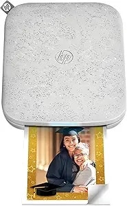 Hp Sprocket 3x4 Instant Smartphone Photo Printer - Portable Color Wireless Mobile Printer - Zink Sticky-Back Photos - Print From Compatible Ios & Android Devices With Bluetooth W/The Creative App