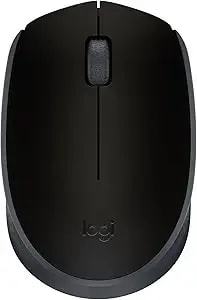 Logitech m170 Wireless Mouse For Pc, Mac, Laptop, 2.4 Ghz With Usb Mini Receiver, Optical Tracking, 12-Months Battery Life, Ambidextrous - Black
