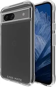 Case-Mate Google Pixel 8a Case 2024 Model, 6.1" - 12FT Drop Protective Phone Case - Wireless Charging Compatible With Anti-Fingerprint & Anti-Scratch Coating - Tough Clear