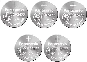 Panasonic CR2477 3V Lithium Cell Battery (Pack Of 5)